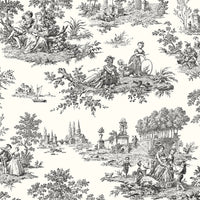 NextWall Chateau Toile Inkwell Wallpaper NW43300
