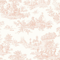 NextWall Chateau Toile Blush Wallpaper NW43301