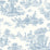 NextWall Chateau Toile Blue Bell Wallpaper NW43302