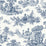 NextWall Chateau Toile Navy Blue Wallpaper NW43312