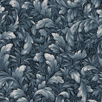NextWall Acanthus Trail Navy Blue Wallpaper NW43602