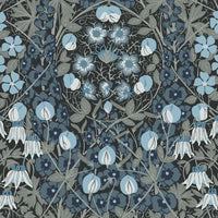 NextWall Tulip Garden Bluestone Wallpaper NW43802