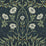 NextWall Stenciled Floral Navy & Sage Wallpaper NW43902
