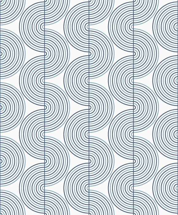 NextWall Zen Geo Prussian Blue Wallpaper Sample NW44202