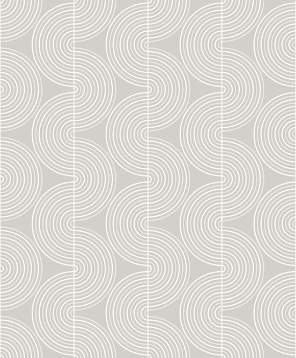 NextWall Zen Geo Alloy Grey Wallpaper Sample NW44205