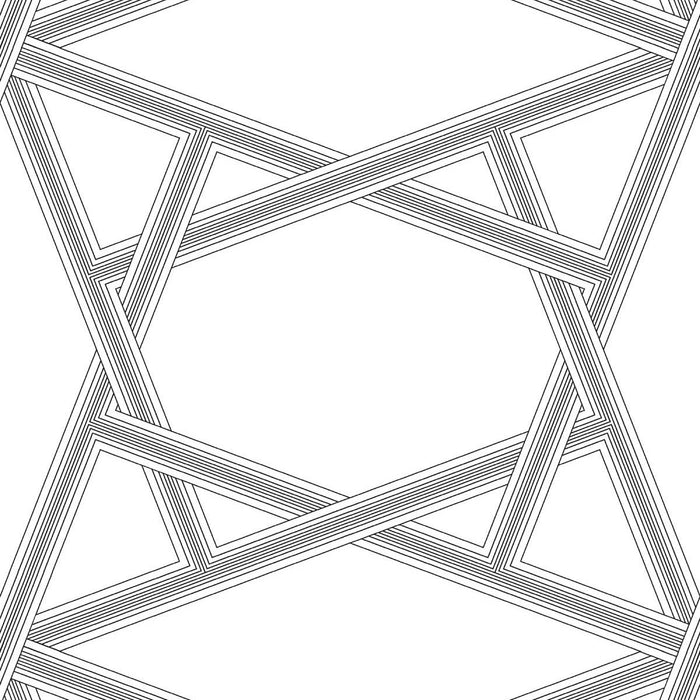 NextWall Crossroads Geo Onyx Wallpaper Sample NW44300