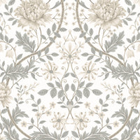 NextWall Honeysuckle Trail Ivory & Grey Wallpaper NW44600