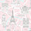 NextWall Paris Scene Pale Pink Wallpaper NW44801