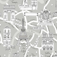 NextWall Paris Scene Argos Grey Wallpaper NW44808