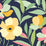 NextWall Garden Block Floral Deep Navy & Pastels  Wallpaper NW45309
