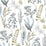 NextWall Wild Garden Glacier Blue & Matte Brass Wallpaper NW45404