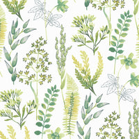 NextWall Wild Garden Lemon Lime Wallpaper NW45412