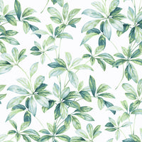NextWall Leaf Trail Seaglass Wallpaper NW45604