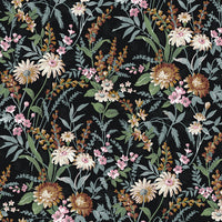 NextWall Vintage Floral Onyx Wallpaper NW45700