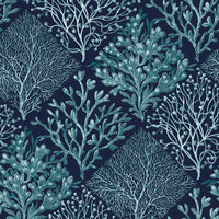 NextWall Seaweed Teal & Navy Blue Wallpaper NW45803