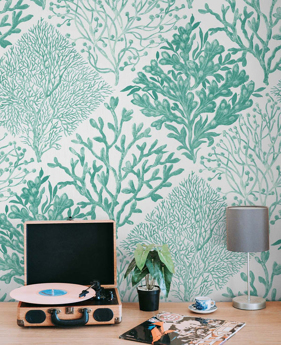 NextWall Seaweed Seaglass Wallpaper NW45806