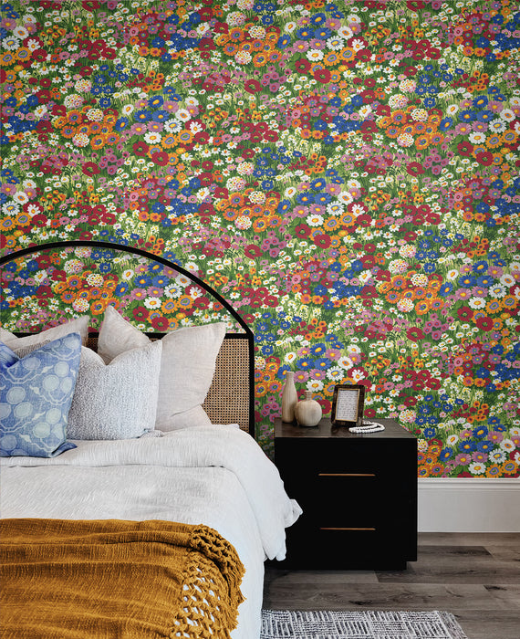 NextWall Floral Meadow Multicolored Wallpaper NW46101
