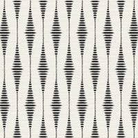 NextWall Striped Ikat Ebony & Linen Wallpaper NW46410