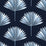 NextWall Tropical Fan Palm Navy Blue Wallpaper NW46502