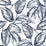 NextWall Sketched Leaves Navy Blue Wallpaper NW46902