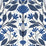 NextWall Folk Floral Blue Sapphire & Pavestone Wallpaper Sample NW47102