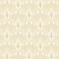 NextWall Peacock Leaves Metallic Gold Wallpaper NW47305
