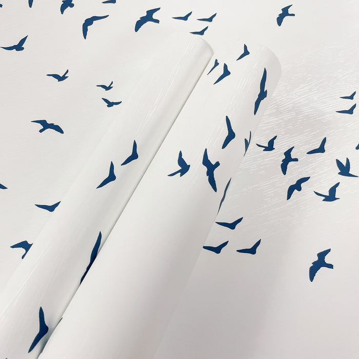 NextWall Birds In Flight Navy Blue Wallpaper NW47602