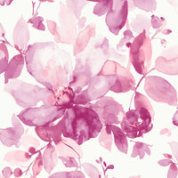 NextWall Watercolor Flower Pink Wallpaper NW47801