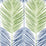 NextWall Two Toned Palm Coastal Blue & Fern Green Wallpaper NW47904