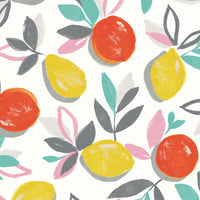 NextWall Fruit Toss Tropic Sunset Wallpaper NW49301