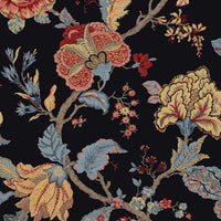 NextWall Kianna Jacobean Ebony Wallpaper NW50200