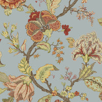 NextWall Kianna Jacobean Blue Dusk Wallpaper NW50202
