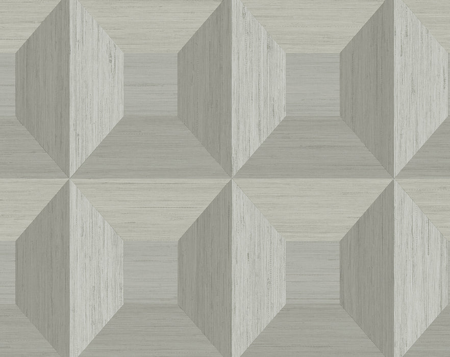 NextWall Quadrant Geo Daydream Grey Wallpaper Sample NW50308