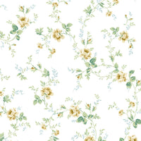 NextWall Blossom Floral Trail Wheatfield & Sage Wallpaper NW50403