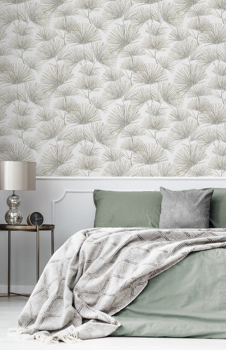 NextWall Pine Needles Cliffside Wallpaper Sample NW52107