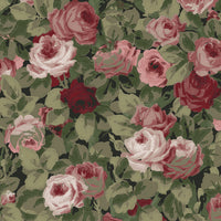 NextWall Rose Garden Garnet & Basil Wallpaper NW52401