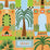 NextWall Tropical Facade Orange Wallpaper Sample NW52606