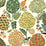 NextWall Blooming Bulbs Melon & Spruce Wallpaper Sample NW52706