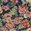 NextWall Watercolor Floral Garden Coral Rose & Dark Blue Wallpaper NW52922