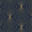 NextWall Gem Geometric Dark Blue & Metallic Gold Wallpaper NW53102