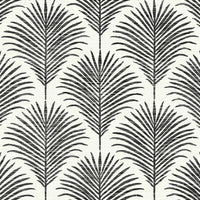 NextWall Grassland Palm Inkwell & Off-white Wallpaper NW53800