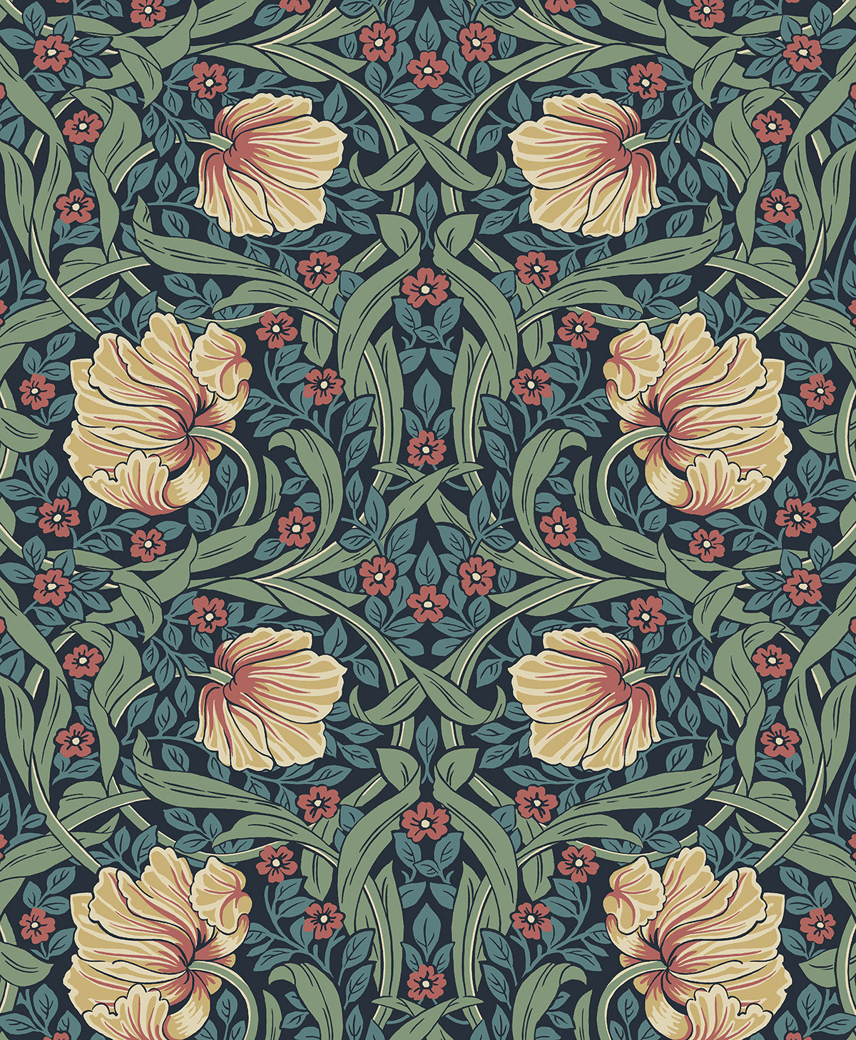NextWall Pimpernel Garden Bluestone & Clay Wallpaper Sample NW54202