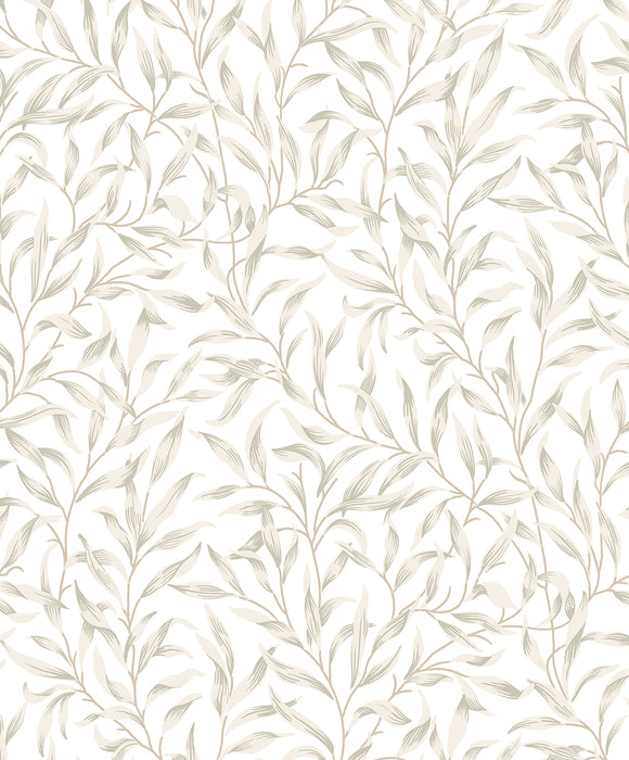 NextWall Willow Trail Neutral Wallpaper Sample NW54706