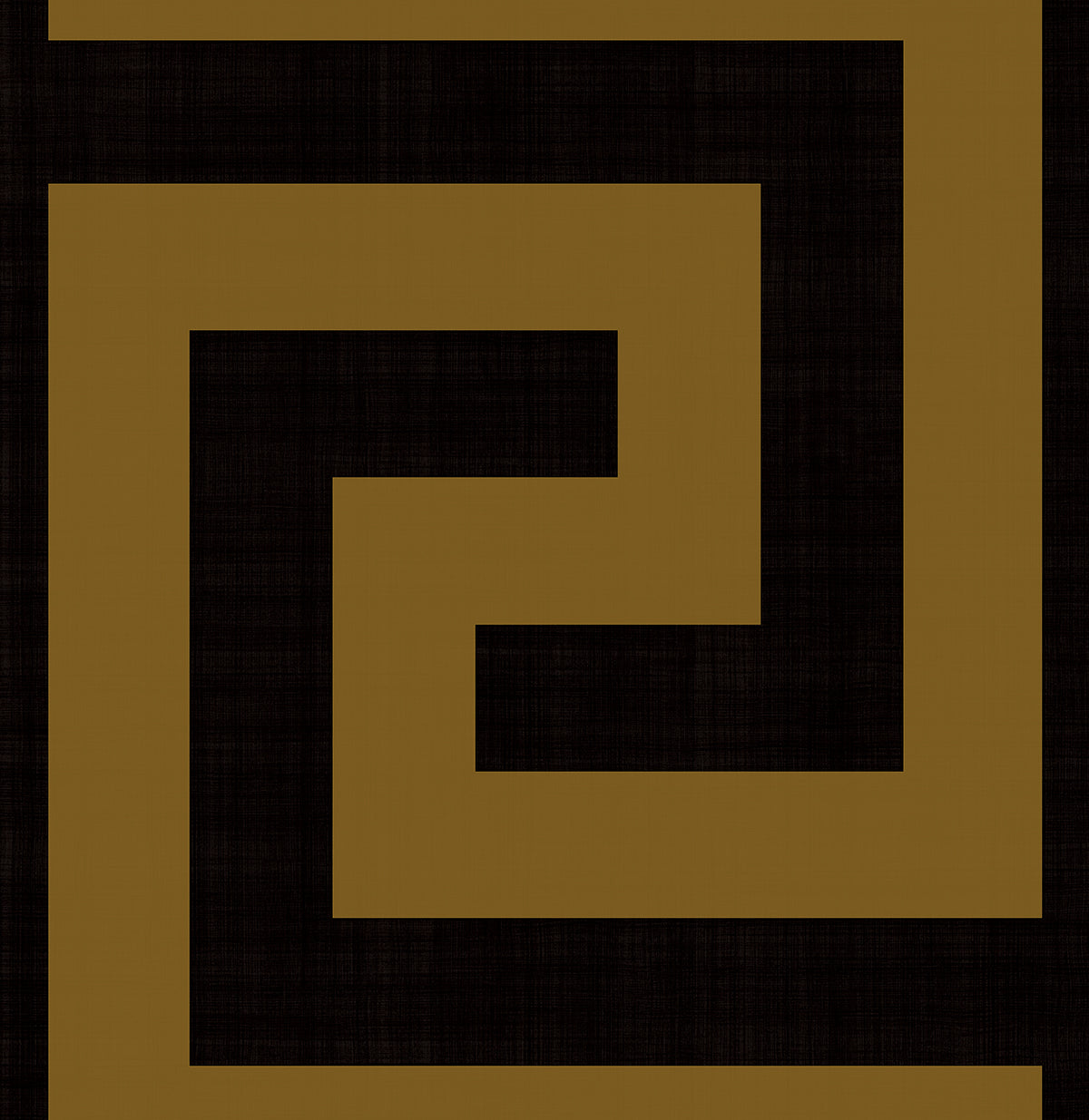 NextWall Maze Geo Ebony & Gold Wallpaper Sample NW55215