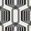 NextWall Striped Geo Ebony Wallpaper Sample NW55300