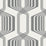 NextWall Striped Geo Metallic Silver Wallpaper Sample NW55302