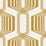 NextWall Striped Geo Metallic Gold Wallpaper Sample NW55305