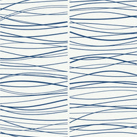 NextWall Wave Lines Blue Wallpaper NW55602