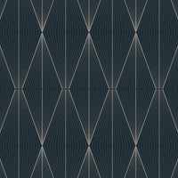 NextWall Geo Diamond Blue Denim & Pewter Wallpaper NW55802