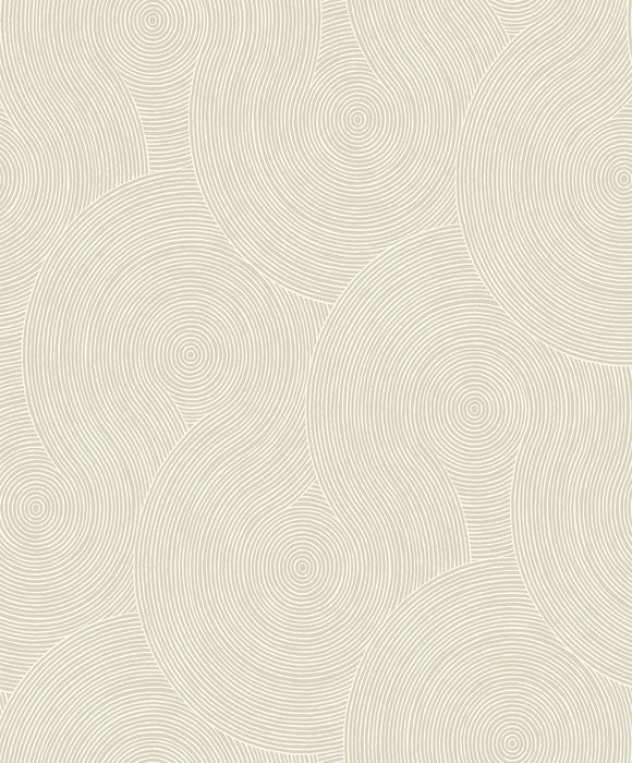 NextWall Swirl Geo Light Beige Wallpaper Sample NW56705